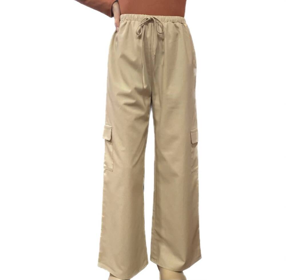 NEW MITTOSHOP wide leg cargo pants in beige